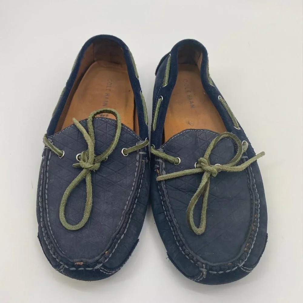 COLE HAAN BLUE SUEDE SLIP ON‎ LOAFERS